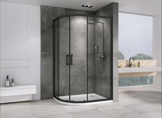 Душевой уголок ABBER Schwarzer Diamant AG01180B 100x80см чёрный